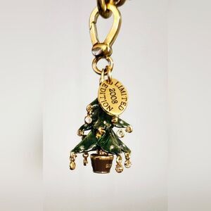 Juicy Couture Limited Edition Christmas Tree Gem Ornaments Gold Heart Bracelet